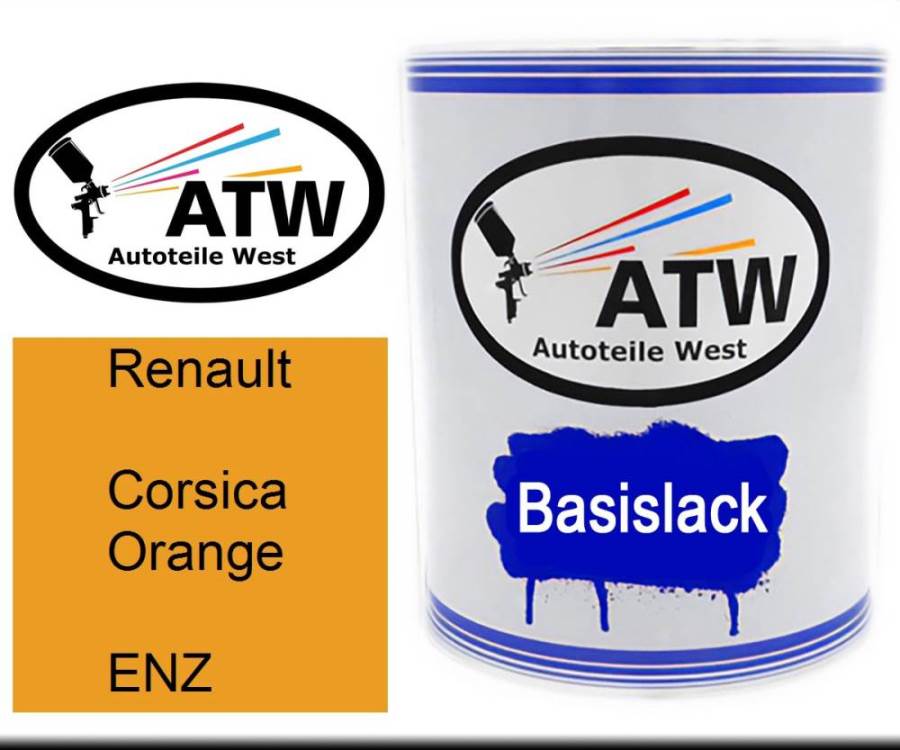 Renault, Corsica Orange, ENZ: 1L Lackdose, von ATW Autoteile West.